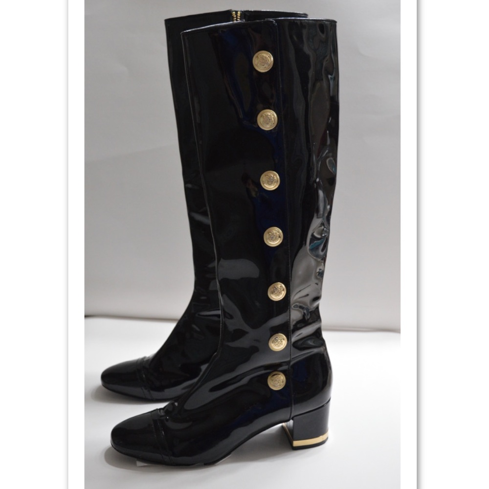 Saks 5th Avenue Vintage Patent Boots Size 7.5